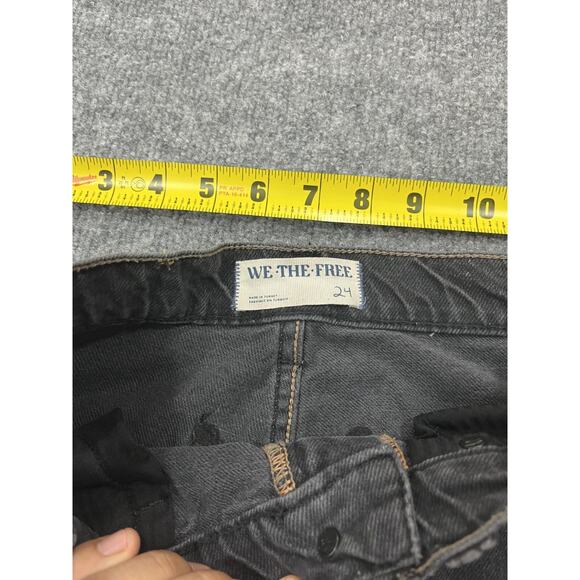 We The Free Tinsley Baggy High Rise Straight Leg Jean 24 90s Grunge Washed Black - Picture 3 of 15